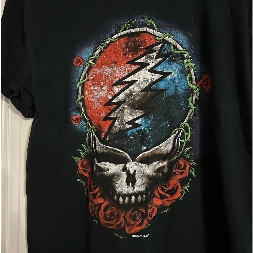 Greatful Dead Black Concert Tee Shirt Sz L - Picture 3 of 5